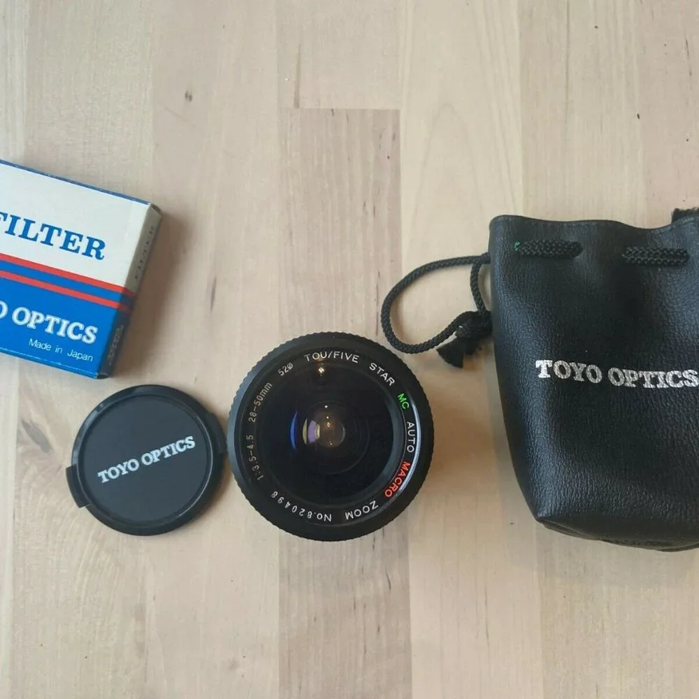 TOU/FIVE STAR MC Auto Macro Zoom 28-55mm Lens + Filters + Vivitar Teleconverter